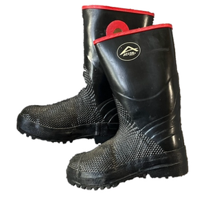 Acton Industrial Steel Toed Black Rubber Work Boots, Men’s Size 8, NEW